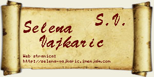 Selena Vajkarić vizit kartica